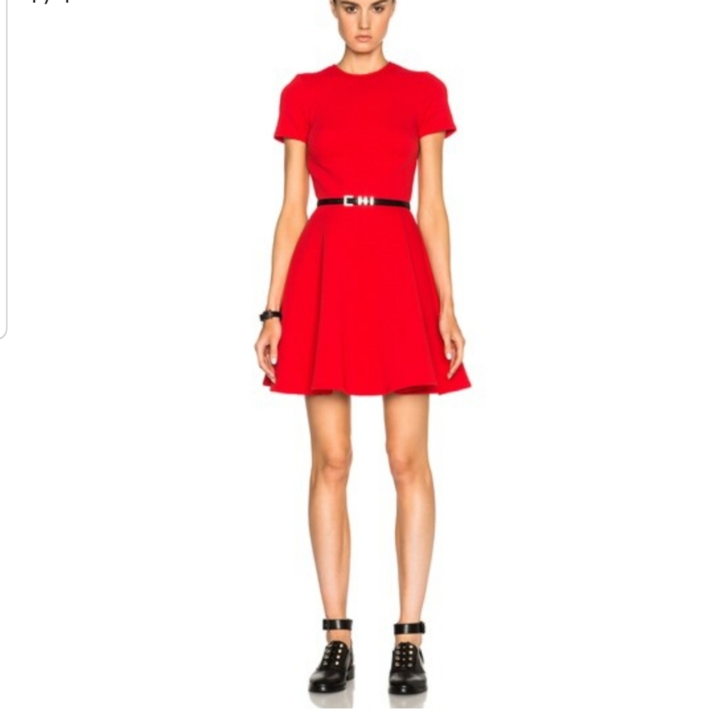 Opening Ceremony Dress Womens Size Small Clos Textured Cherry Red Short Sleeve